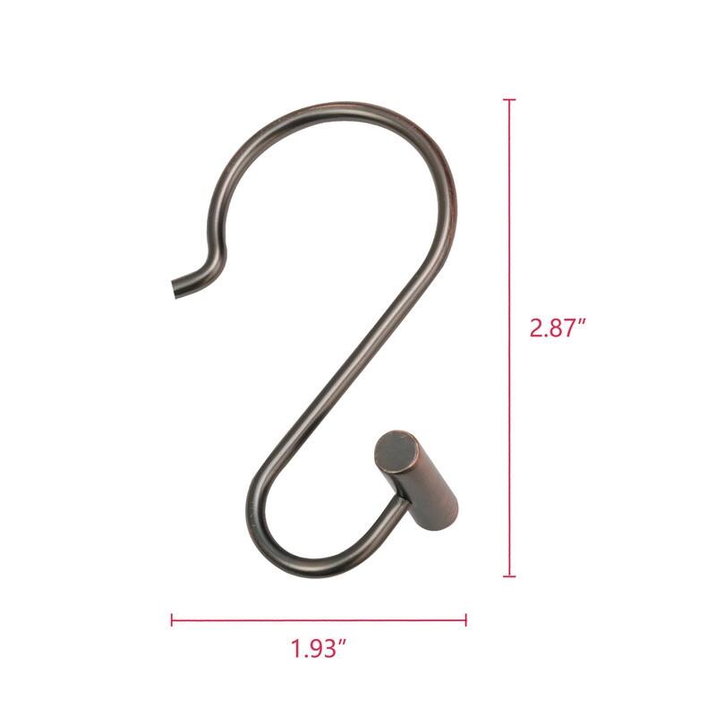Utopia Alley Shower Rings Hooks, Shower Curtain Rings Hooks for Bathroom, Rust Resistant Shower Curtain Hooks Rings, Set of 12