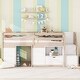 preview thumbnail 3 of 4, Twin Size Low Loft Bed with Stair, Drawer and Shelf