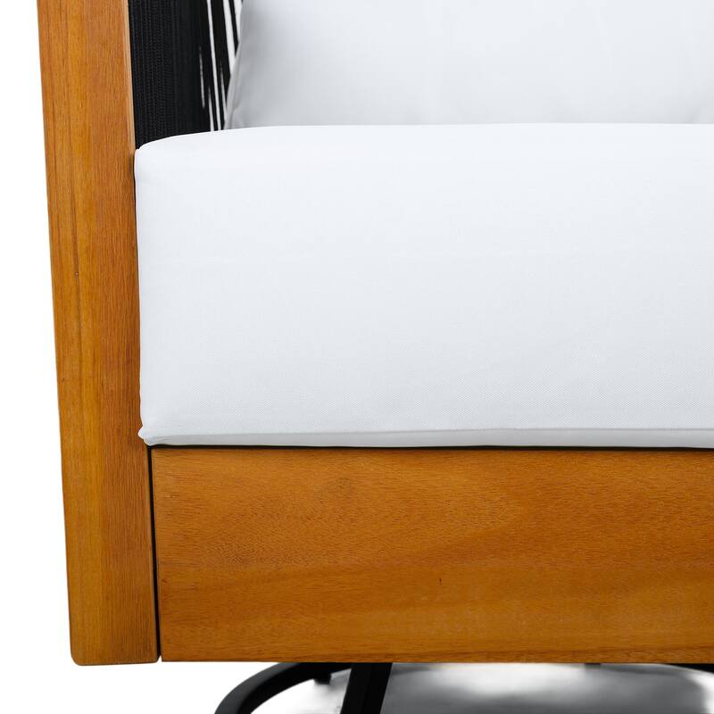 Christopher Knight Home - Modern 3-Piece Outdoor Swivel Chair Set with Side Table