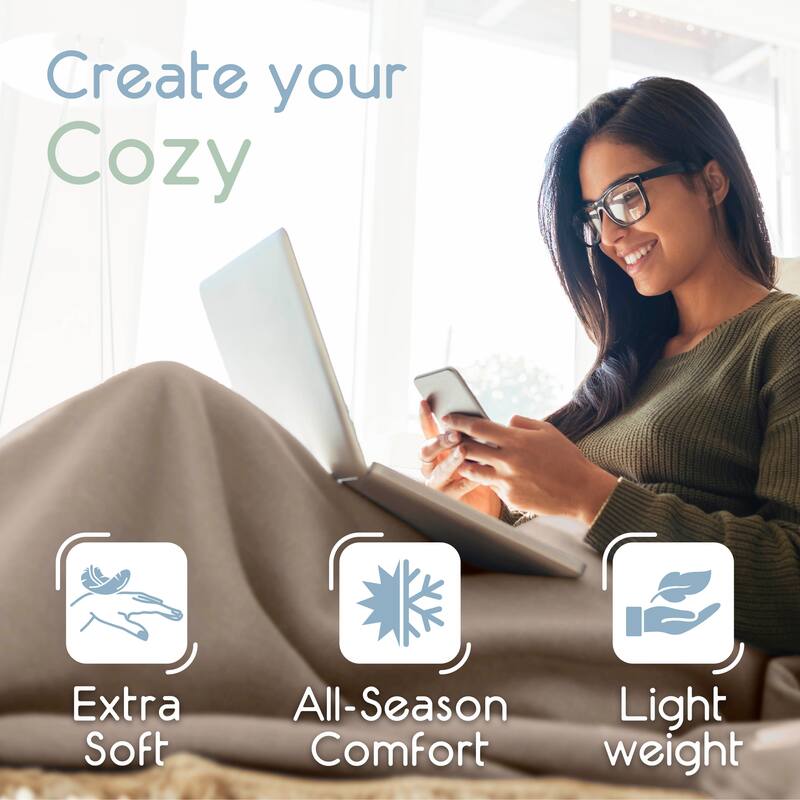 Vellux Microfleece - Super Soft Lightweight All Season Blanket