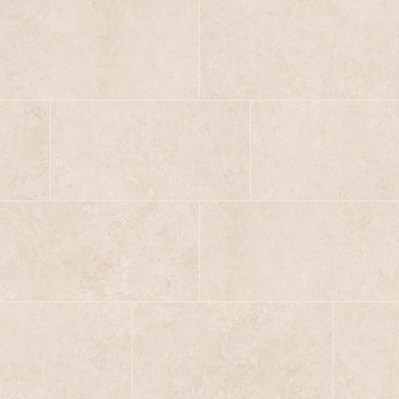 Ackland AKNPTMEL12X24-PL Mele - 12" x 24" Porcelain Solid Floor and - Crema Luna
