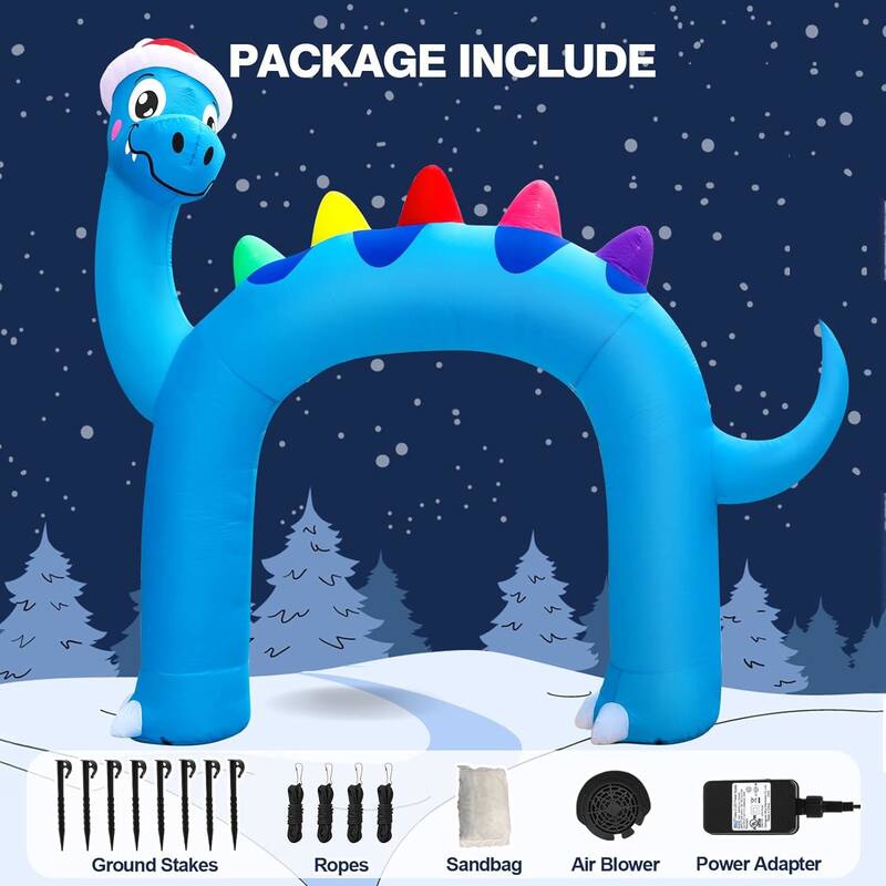 12' Christmas Inflatables Dinosaur Blue Bed Bath & Beyond 39615107