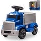 preview thumbnail 1 of 34, Ride on Truck, 6V Kids Electric Car with Under Seat Storage Dark Blue