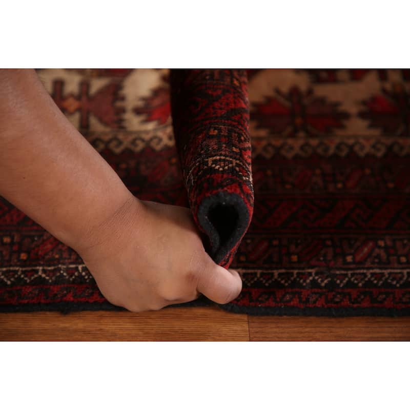 Balouch Persian Vintage Area Rug Hand-knotted Wool Carpet - 2'9"x 4'7"