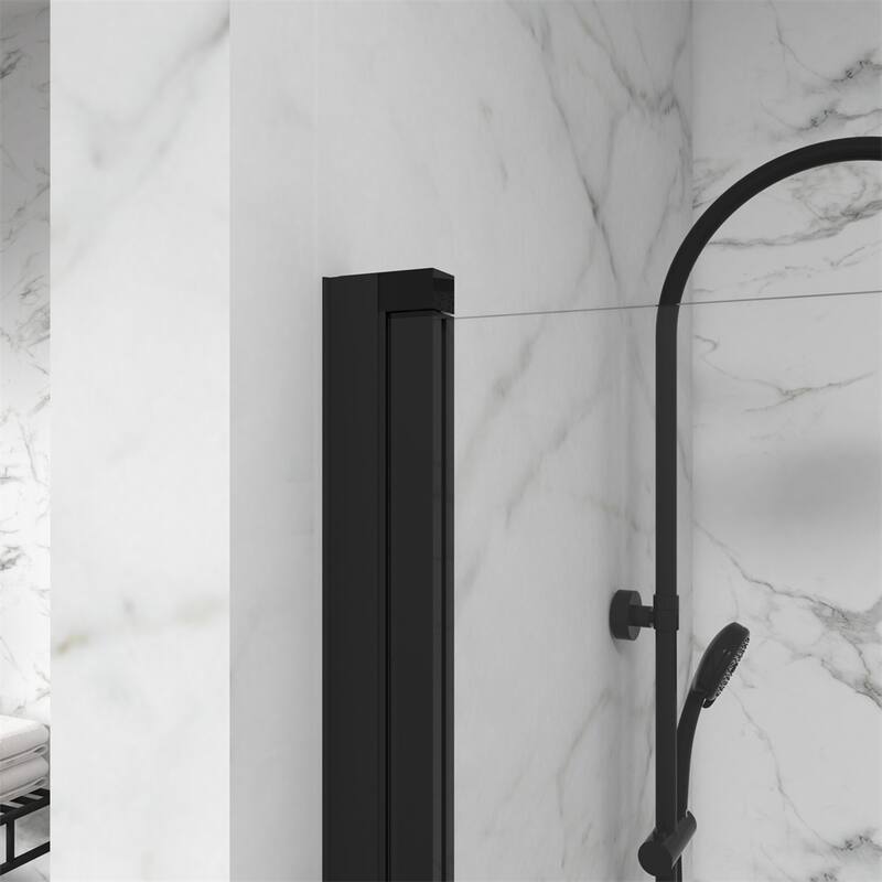 Bathtub Screen Panel Shower Door 180° Pivot