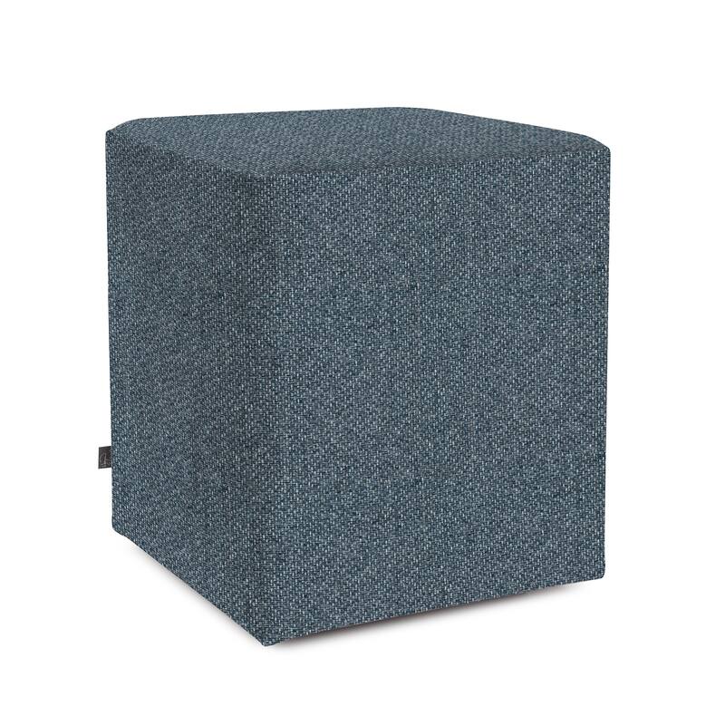 Allan Andrews 20" Universal Square Cube Ottoman with Cover, Panama Collection - Indigo
