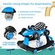 preview thumbnail 8 of 6, Blue PP Multi-Stage Kids Walker with Lights, Music and Adjustable Heights - 29" x 24" x 20"/21"/22" (L x W x H)