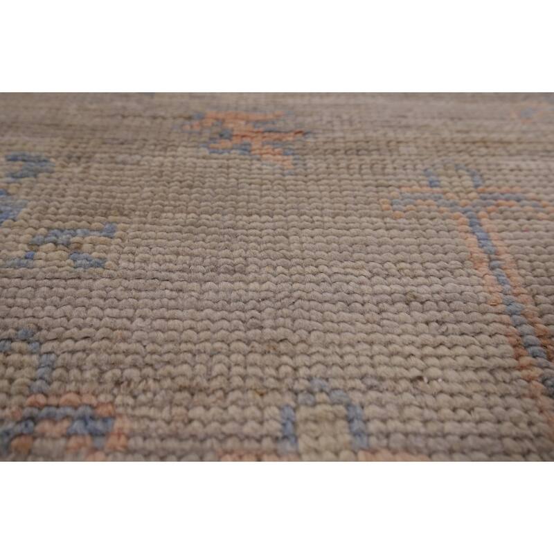 Vegetable Dye Oushak Turkish Rug Handmade Wool Carpet - 8'4" x 11'11"