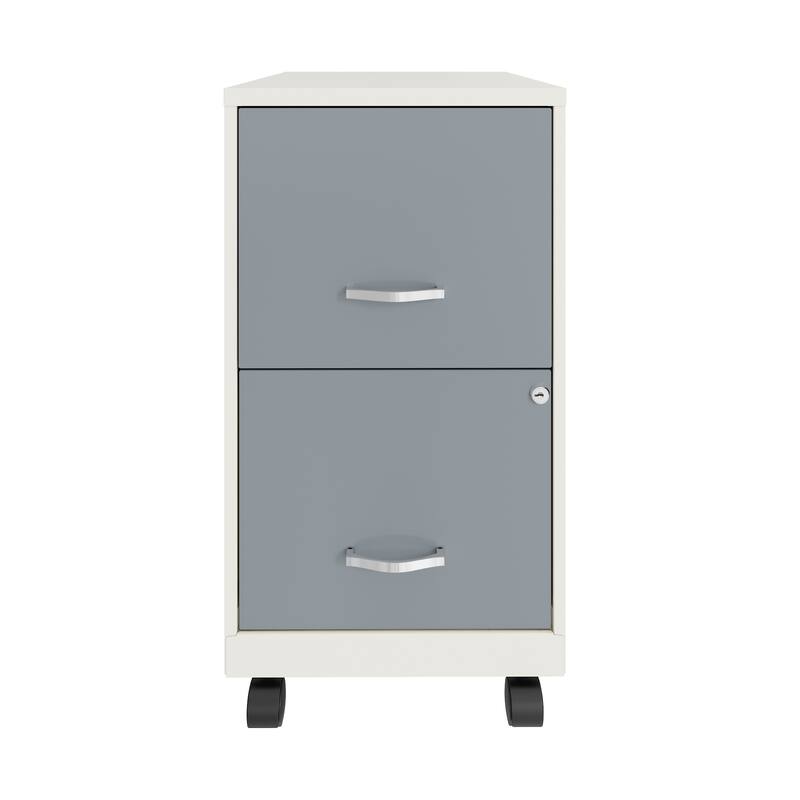 Space Solutions Pearl White 2-drawer Mobile File Cabinet