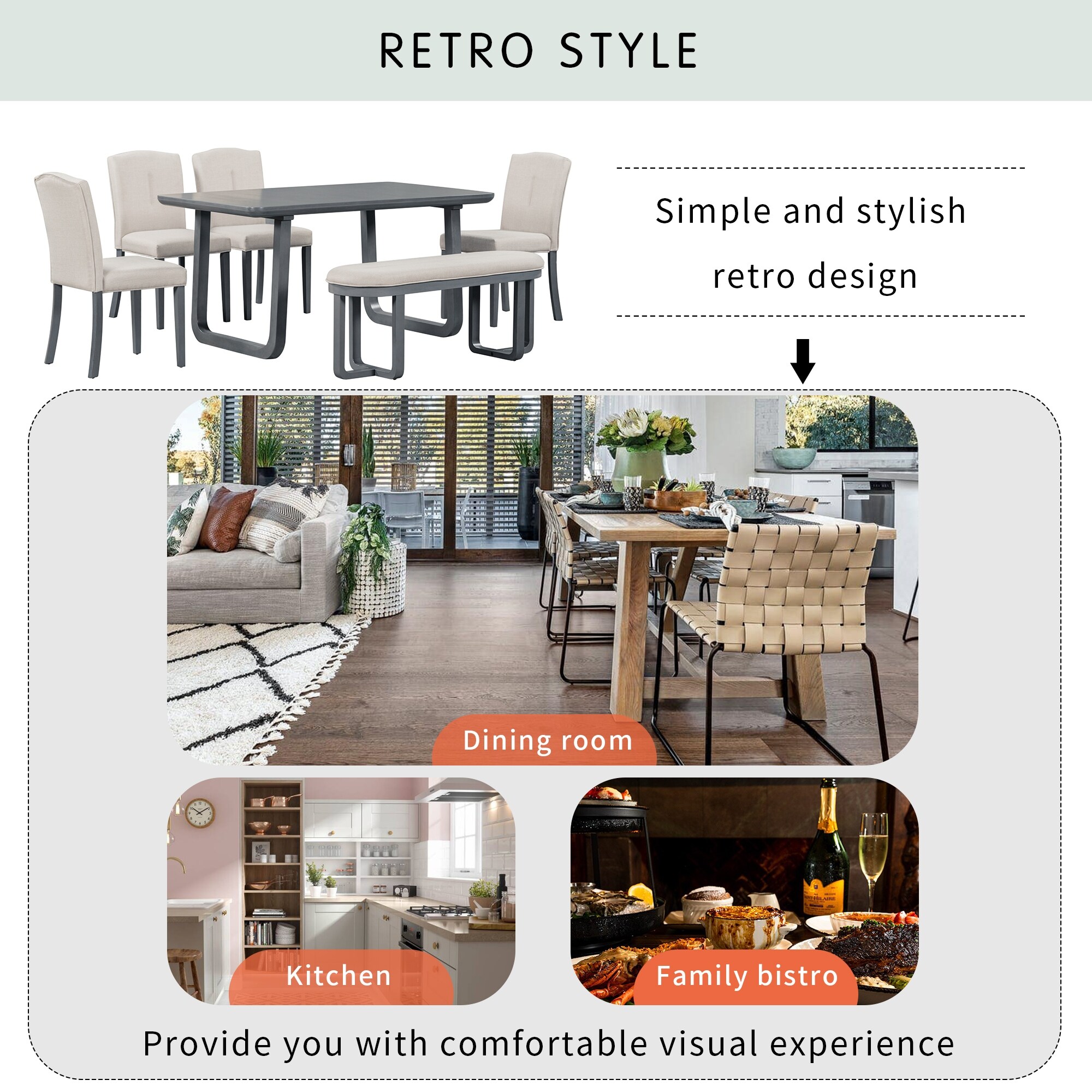 Retro style discount kitchen chairs