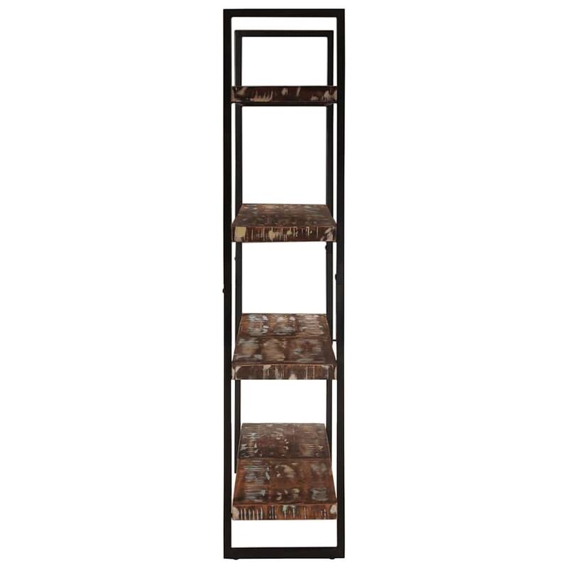 vidaXL 4-Tier Bookcase 63"x15.7"x70.9" Solid Reclaimed Wood