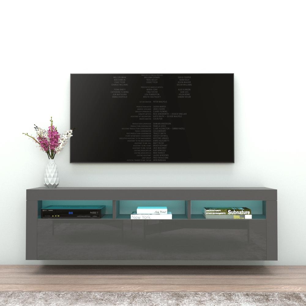 Ada 39 inch High Gloss Modern Wall mounted Floating TV Stand Bed