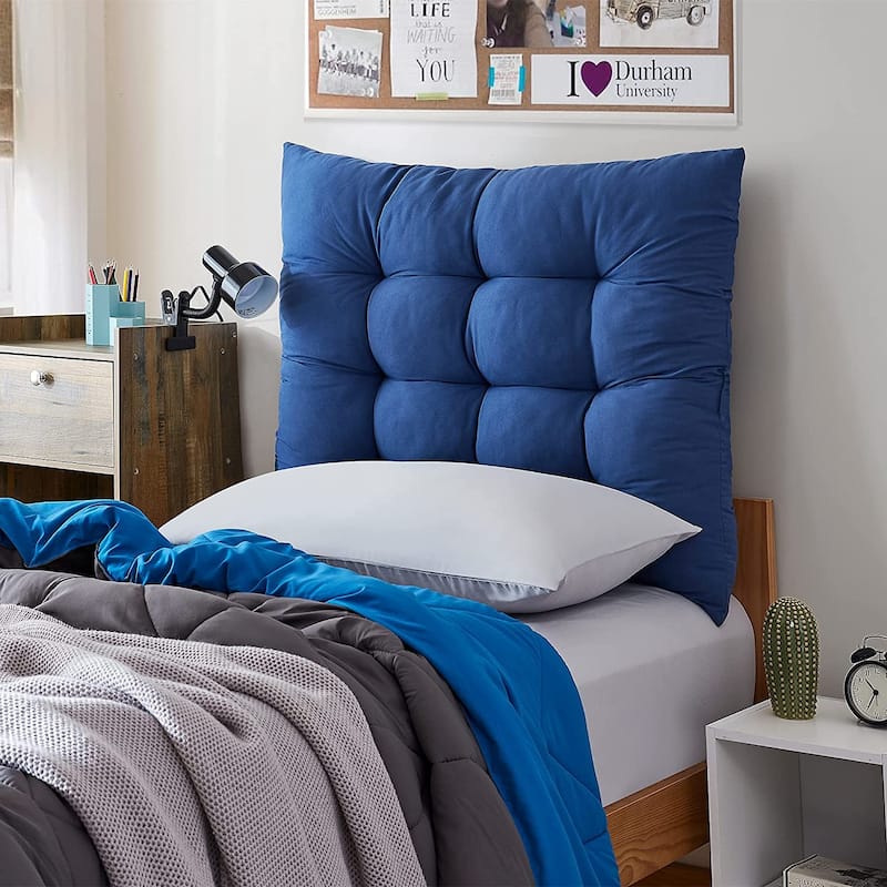 Rainha® Puffy Tufted College Headboard by DormCo - Royal Navy Blue