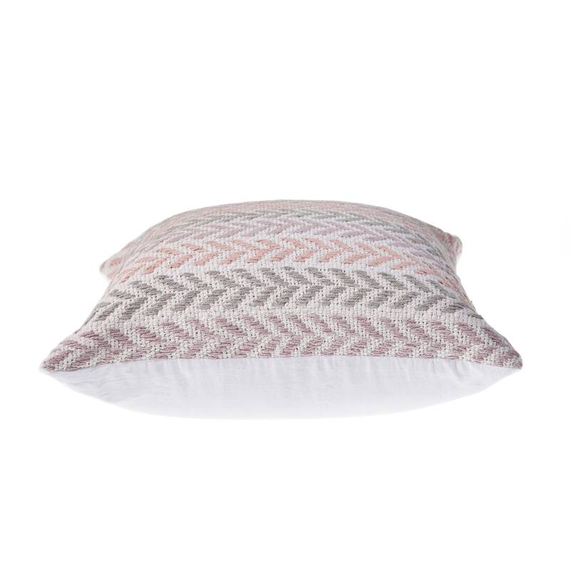 Aquila Set of 4 Coastal Chevron Cotton Throw Pillow Covers, 18" x 18", 4 PCS (Covers Only) by Sevita