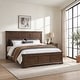 preview thumbnail 4 of 48, Roundhill Furniture Maderne 3-Piece Wood Bedroom Set, Panel Bed and Two Nightstands