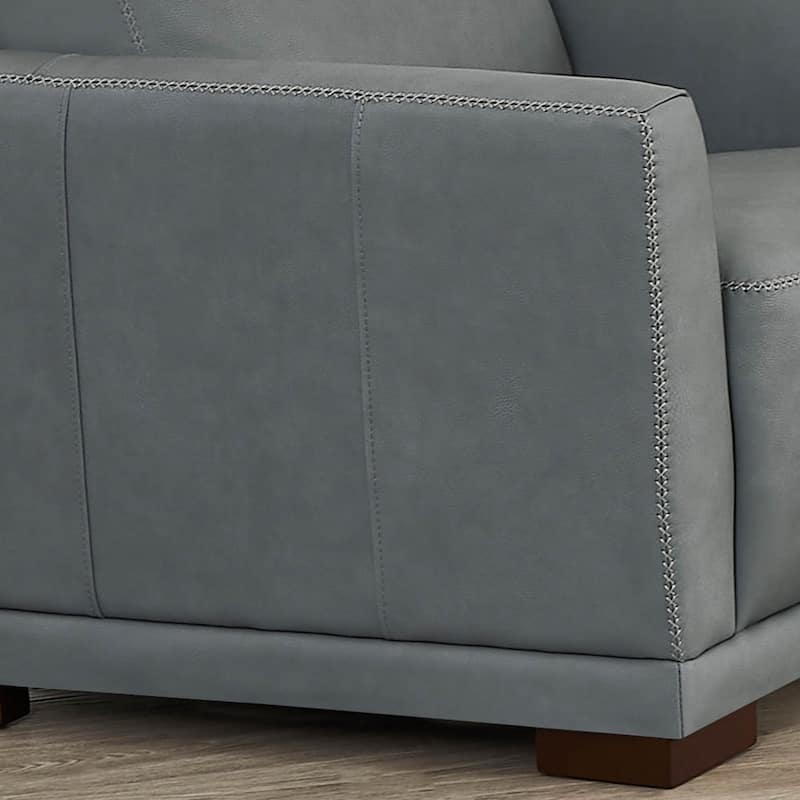 Hydeline Mary Top Grain Leather Chair with Memory Foam and Springs