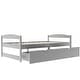 preview thumbnail 10 of 16, Exquisite and Simple Design Wood Platform Bed with Two Drawers, Space-saving,Safety Guaranteed, Grey