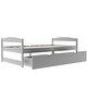 preview thumbnail 10 of 16, Twin Size Wood Platform Bed with Two Drawers, Grey