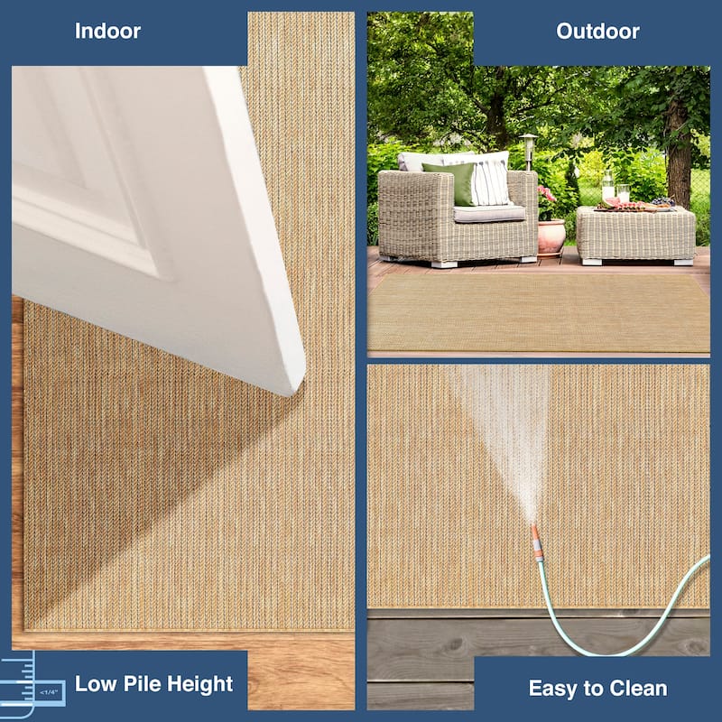 Liora Manne Carmel Textured Striped Indoor/ Outdoor Area Rug