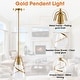 preview thumbnail 9 of 13, Parrot Uncle 7" Modern Gold 1-light Adjustable Pendant Light with Seeded Glass Shade