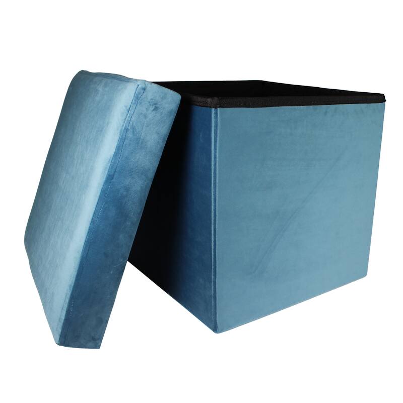 Modern Foldable Fabric Cube Storage Stool Ottoman