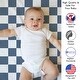 preview thumbnail 3 of 3, Sweet Jojo Designs Blue Gingham Checkered Plaid Boy Baby Tummy Time Playmat - Vintage Classic Checkerboard, Geometric Minimalist