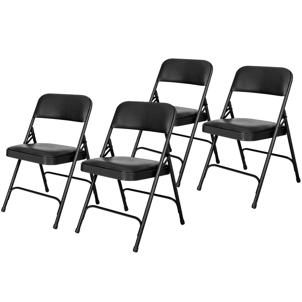 4 Pack Hampden Furnishings Bernadine Collection Vinyl Padded Folding Chair