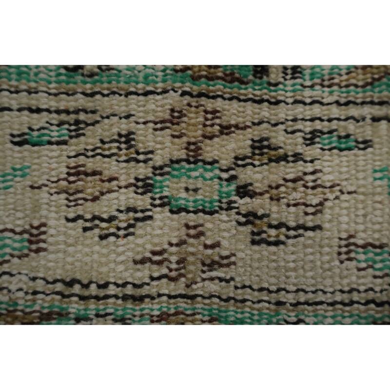 Hand Knotted Oriental 100% Wool Carpet Transitional Floral Beige & Ivories Anatolian Area Rug - 8' 10'' X 5' 11''