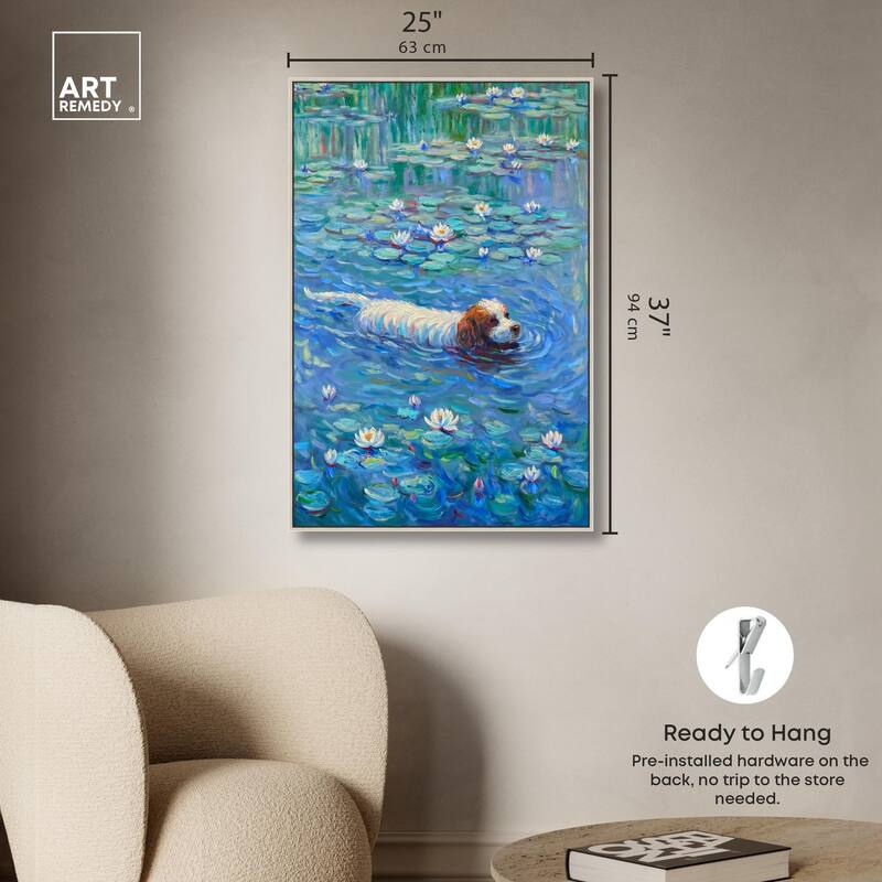 Lily Lagoon III Canvas by Art Remedy