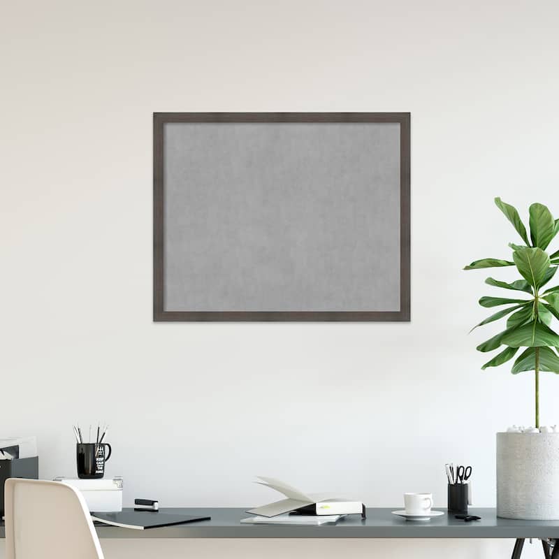 Amanti Art Hardwood Chocolate Narrow Framed Magnetic Board