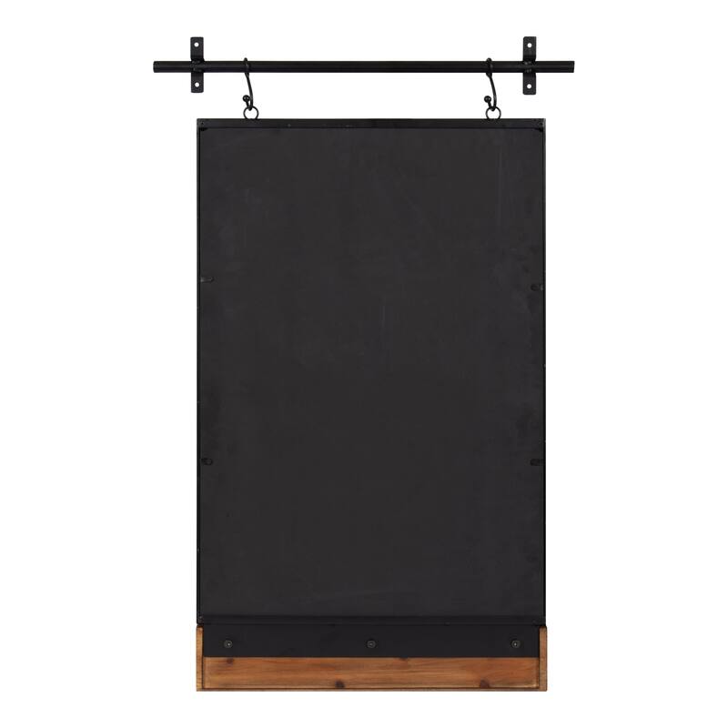 Kate and Laurel Gammons Hanging Farmhouse Wall Mirror with Lower Shelf