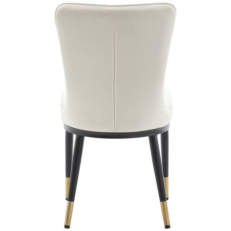 Velvet Upholstered Dining Chairs with Metal Legs, Set of 2/4 - 35.8"H x 18.9"W x 23.2"D