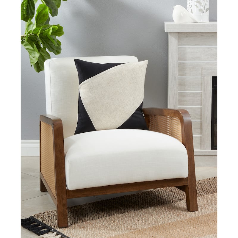 Velvet Pillow With Geometric Design