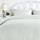 preview thumbnail 13 of 44, Printed Prewashed Cotton Blue Collection (Individual Set Sell Separately) Green Stripe Duvet Set - Full - Queen - 3 Piece