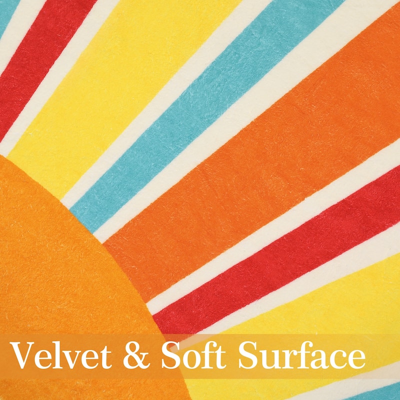 Garvee Rainbow Sol Kids Area Rug
