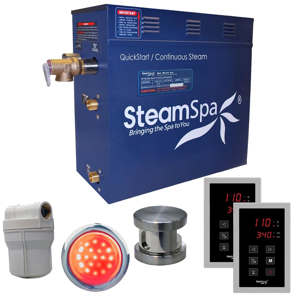 SteamSpa Royal 9 KW QuickStart Acu-Steam Bath Generator Package with