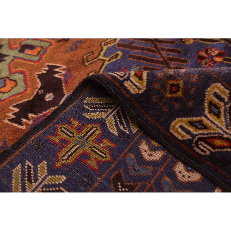 ECARPETGALLERY Hand-knotted Teimani Navy Wool Rug - 4'0 x 6'9