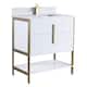 Option White Matte - Brass Hardware