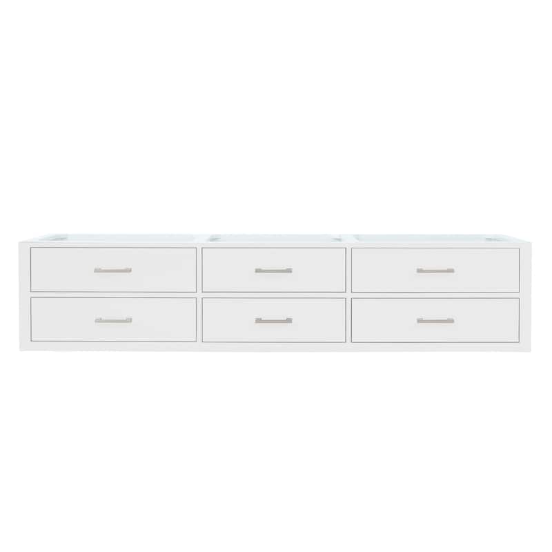 Castor Double Bath Vanity - 84 - White
