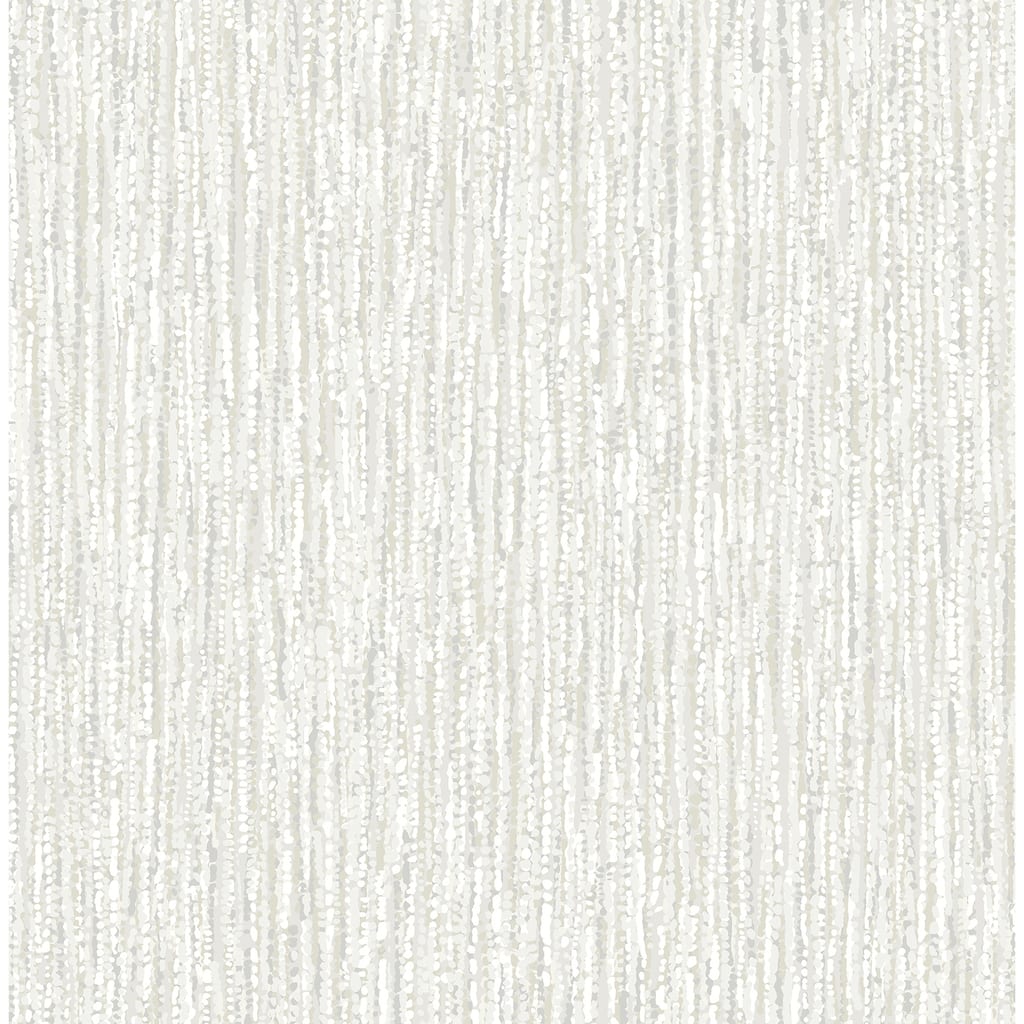 A-Street Prints Corliss Light Grey Beaded Strands Wallpaper