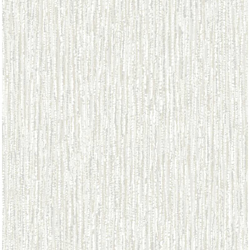 A-Street Prints Corliss Light Grey Beaded Strands Wallpaper