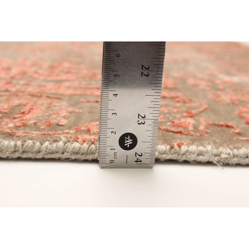 ECARPETGALLERY Hand-knotted Heritage Brown Silk, Wool Rug - 2' 8" x 12' 1"