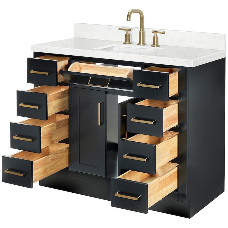 Ariel T042SCQRVO Hepburn 42" Free Standing Single Basin Vanity Set