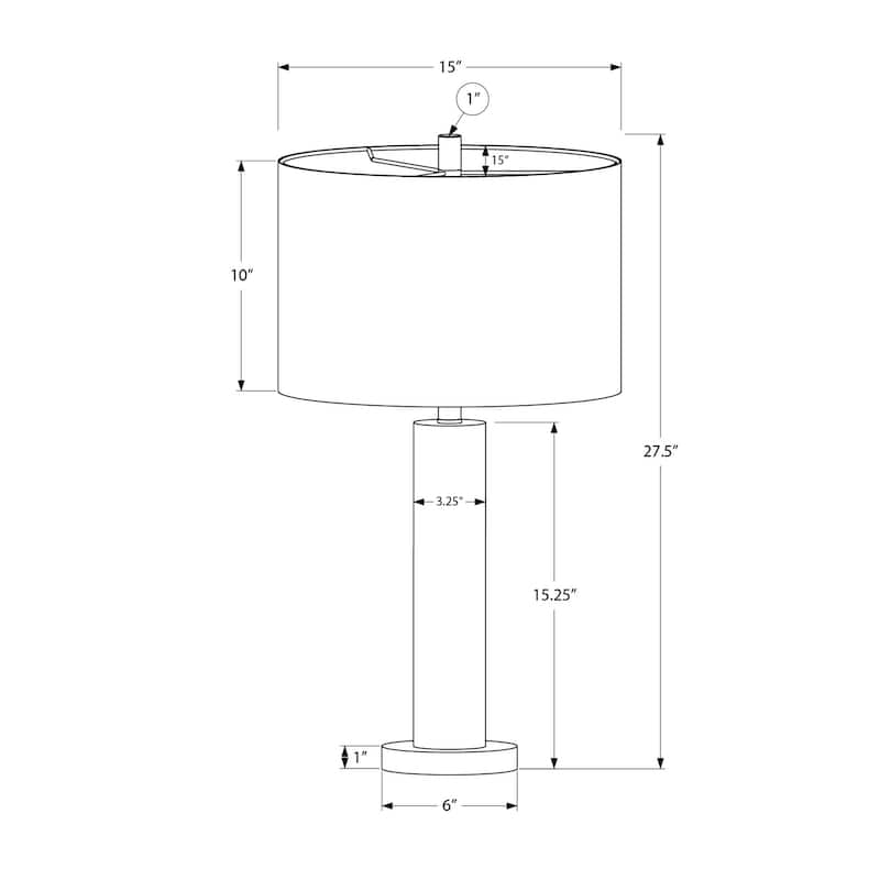 Lighting, 28"h, Table Lamp, Black Metal, Black Shade, Contemporary