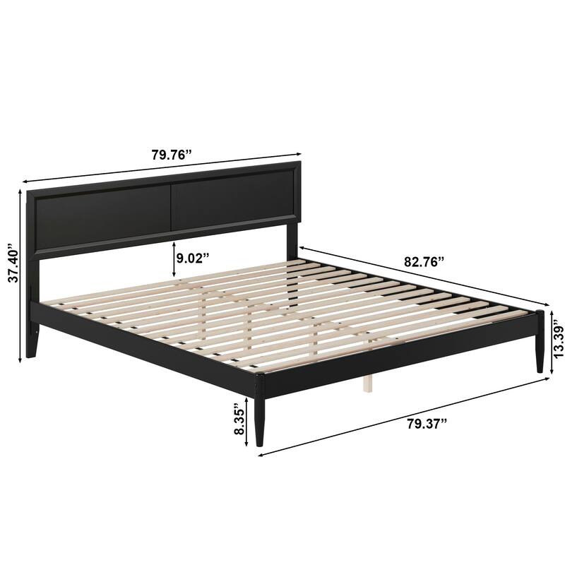 Ellarie Platform Bed with Adjustable Headboard