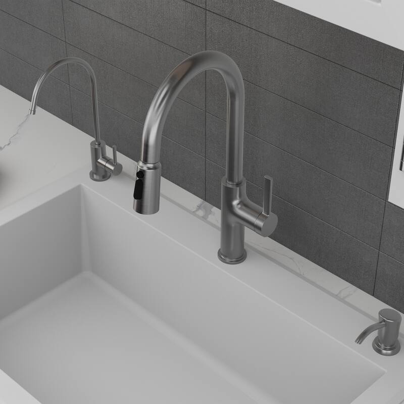 Karran Stalbridge Single Handle Pull-Down Sprayer Kitchen Faucet