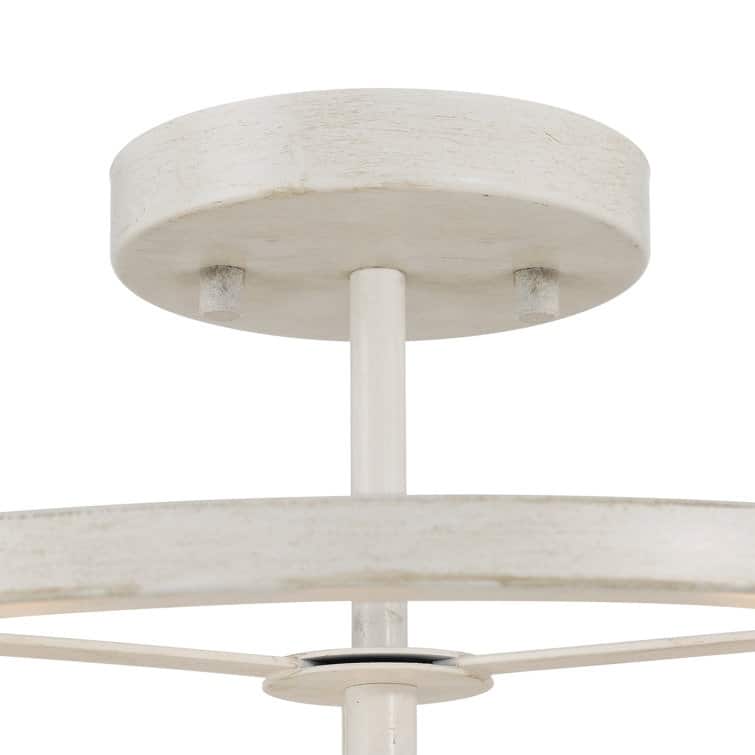 Acroma 3-Light Milk Glass Semi Flush Mount - N/A