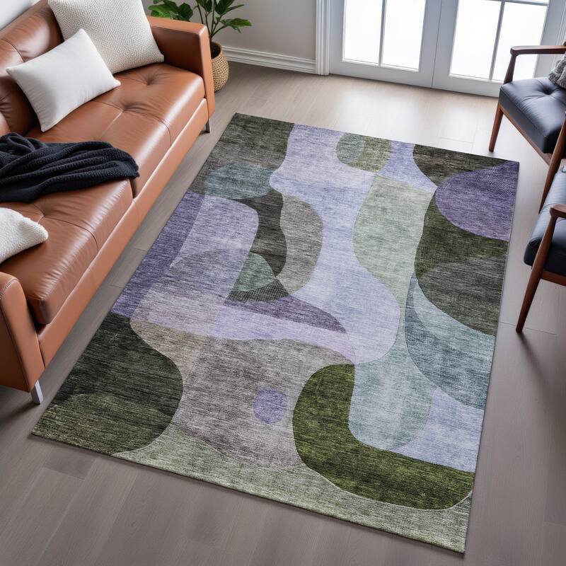 Premium Washable Super Soft Abstract Contemporary Mayfield Rug