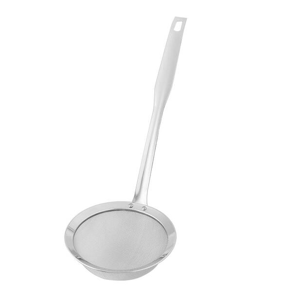 Kitchen Metal Perforated Strainer Ladle Colander Spoon 13.5cm Dia