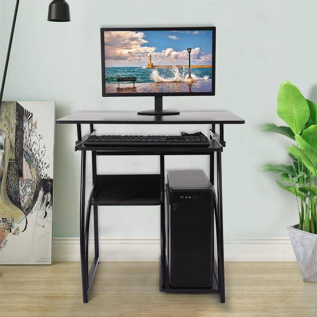 Desktop Computer Desk Laptop Study Table Office Desk With Pullout Keyboard Tray